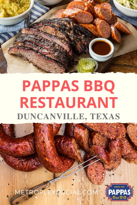 Houston favorite Pappas Bar-B-Q has just opened a DFW barbecue restaurant in Duncanville, Texas. Keep Reading to Find Out More About Pappas BBQ Restaurants. - Metroplex Social #dfw #dallas #dallasrestaurants #dallasevents #bbq Houston Trip, Bbq Desserts, Texas Trip, Dallas Restaurants, Barbecue Restaurant, Bar B Q, Bbq Restaurant, Dallas Fort Worth, On My Way