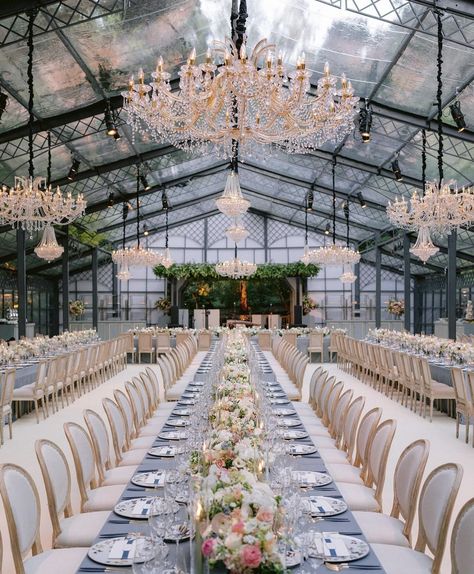 Glass House Wedding Receptions, Event Space Business, Event Venue Design, Glass House Wedding, Outdoor Tent Wedding, Bride Design, Event Venue Spaces, Dream Wedding Reception, White Wedding Theme