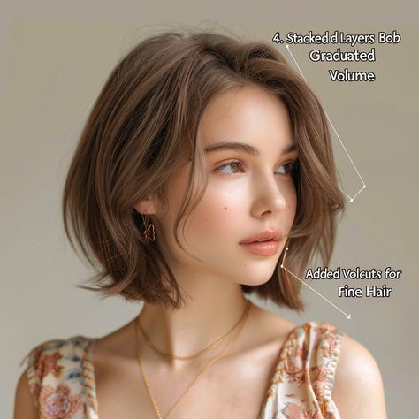 50 Best Bob Haircuts for Fine Hair Short Hair With Side Parting, Chin Length Bob With Side Bangs, Beach Wave Bob Hairstyles, Short Hair Behind Ears, Short Haircut Side Part, Short Hair With Side Swept Bangs, Short Hair Side Profile, Bob Shoulder Length Hair, Shoulder Length Haircuts For Fine Hair