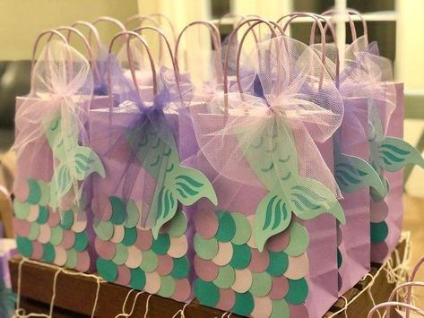 Mermaid Goodie Bags, Mermaid Gift Bags, Mermaid Favors, Mermaid Favor, Mermaid Bag, Mermaid Birthday Party Decorations, Mermaid Theme Birthday Party, Ariel Birthday, Mermaid Party Favors