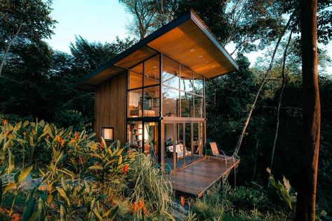 Glass Cabinet Ideas, One Bedroom Loft, Cabin Decor Ideas, Chefs Kitchen Design, Gated Neighborhood, Jungle Canopy, Nordic Architecture, Glass Cabin, Outdoor Balcony