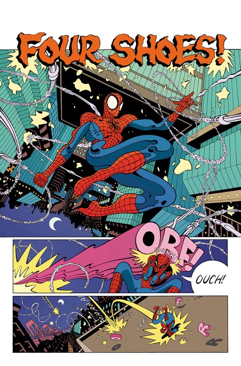 TRADDBLOG 2: SPIDER-MAN: FOUR SHOES Back-up short story from... Tradd Moore, The Amazing Spider Man, Weird Science, Amazing Spider Man, The Wizard, Beautiful Sights, Comic Page, Trippy Art, Amazing Spider