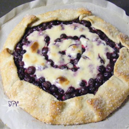 Blueberry Cheesecake Galette Recipe - (4.6/5) Galette Recipe Desserts, Cheesecake Galette, Homemade Crust, Cookie Deserts, Galette Recipe, Berry Cheesecake, Blueberry Cream Cheese, Cream Cheese Eggs, Easy Cheesecake