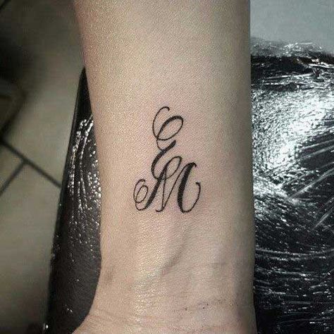 Tattoo Alphabet, Ems Tattoos, Letters Calligraphy, Monogram Tattoo, 7 Tattoo, Favorite Tattoos, M Tattoos, Free Tattoo Designs, Initial Tattoo