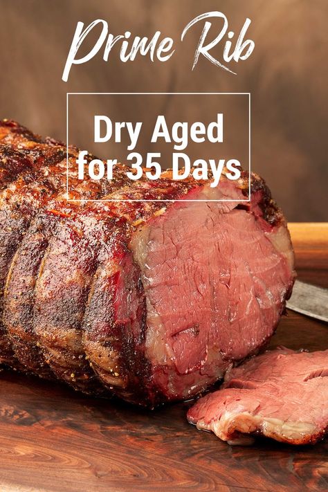 Prime rib is a favorite roast for many special occasions.  A 35-day dry aged prime rib roast smoked low and slow is really special. This is so good! Dry Aged Prime Rib, Boneless Prime Rib Roast, Smoked Prime Rib Roast, Smoked Prime Rib, Dry Aged Beef, Cooking A Roast, Prime Rib Roast, Round Roast, Rib Roast