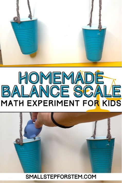 A homemade balance scale helps a preschooler to visualize concepts like comparing heavier and lighter items, and can even be a tool to talk about quantities by demonstrating greater, equal to, and less than. #STEMforkids #homeschooling #mathforkids #balancescale Balance Scale, Math Tools, Light Activities, Heavy And Light, Stem For Kids, Math Concepts, Numeracy, School Age, Math For Kids