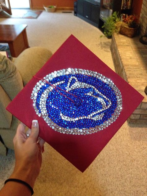 My graduation cap. #ClassOf2014 #psu18 Penn State Grad Cap Ideas, Psu Grad Cap, Penn State Grad Cap, Penn State Graduation Cap, High School Graduation Outfit, Cap Quotes, Grad Hats, Winter Graduation, Caps Design