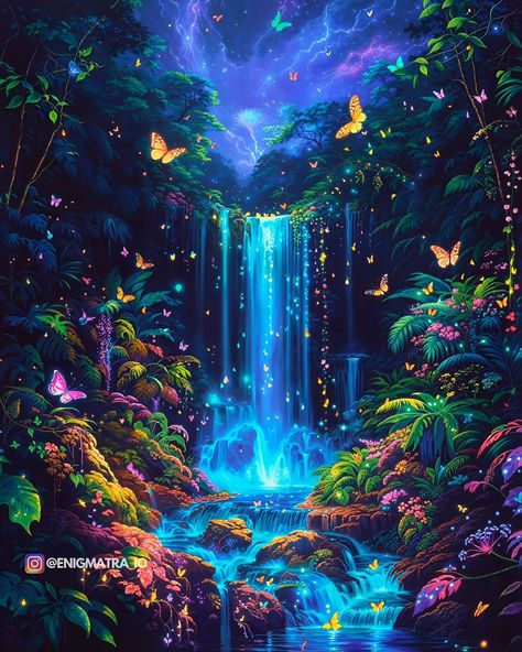 Dnd Feywild, Waterfalls Painting, Fall Ceramics, Magical Background, Mushroom Chocolate, Aesthetic Eclectic, 60s Art, Romance Story, Waterfall Paintings