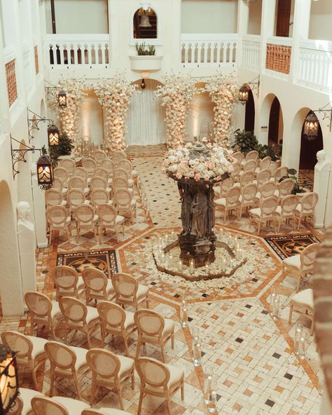 Versace Mansion Inside for a Wedding | Florida Photography Locations | Dani Parada Photography | Diana and Adam’s romantic dream wedding was filled with elegant wedding decorations and intimate moments. Find best wedding photos, Miami wedding ceremony, Miami wedding aesthetic and wedding photo ideas for photographers. Book Dani for your wedding or elopement at Daniparada.com Versace Mansion Wedding, Versace House Miami, Wedding Photo Ideas For Photographers, Versace Wedding, Mansion Inside, Elegant Wedding Decorations, Vintage Florida Photography, Versace Mansion, Best Wedding Photos