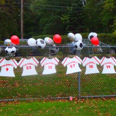 Senior day for soccer but do for Softball so cute! Soccer Senior Night Ideas, School Decorating Ideas, Ideas For Senior Night, Soccer Senior Night Posters, Senior Night Ideas, Soccer Senior Night, Soccer Banquet, Senior Posters, Senior Night Posters