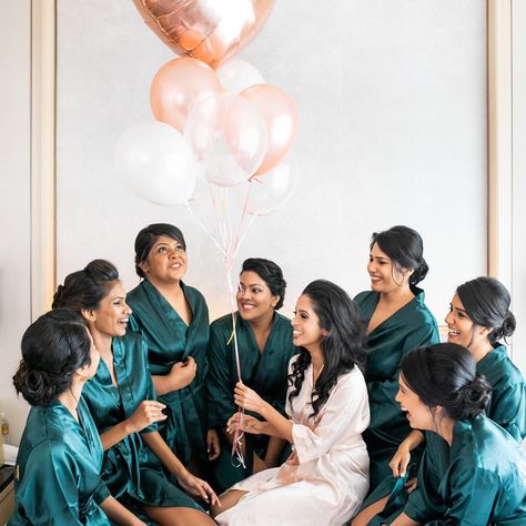 Not Sure Where To Buy Bridesmaid & Bridal Robes? Fret Not! #shaadiwish #bridalfashion #bridalrobes #bathrobes #bridaltrends #bridesmaidrobes #weddingtrends #monthlytrends #augusttrends Bridesmaid Robe Photoshoot Ideas, Bridesmaid Bathrobe Photoshoot, Bathrobe Photoshoot, Bridal Robes Getting Ready, Bridesmaid Bathrobe, Bridesmaids Robe, Bridal Robes Personalized, Silk Bridal Robe, Satin Bridal Robe