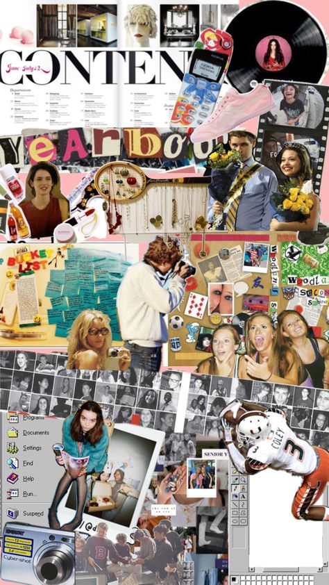 Y2k Vision Board, Scrapbook Themes, Yearbook Spreads, Yearbook Themes, Yearbook Design, Yearbook, Vision Board, Magazine, Education