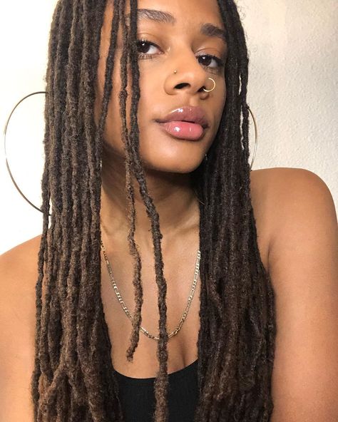 Locs Thick, Locs Goddess, Nubian Locs, Loc Goals, Traditional Locs, Long Dreads, Loc Inspiration, Curly Hair Braids, Beautiful Locs