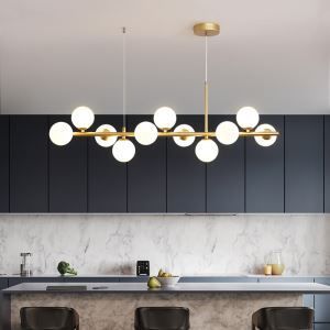 LED Pendant Light Living Room Bedroom Magic Beans Molecular Glass Ceiling Light Horizontal Chandelier, Hamptons Modern, Elegant Pendant Lighting, Gold Pendant Lighting, Kitchen Dining Living, Living Room Bench, Nordic Modern, Dining Living Room, Linear Chandelier