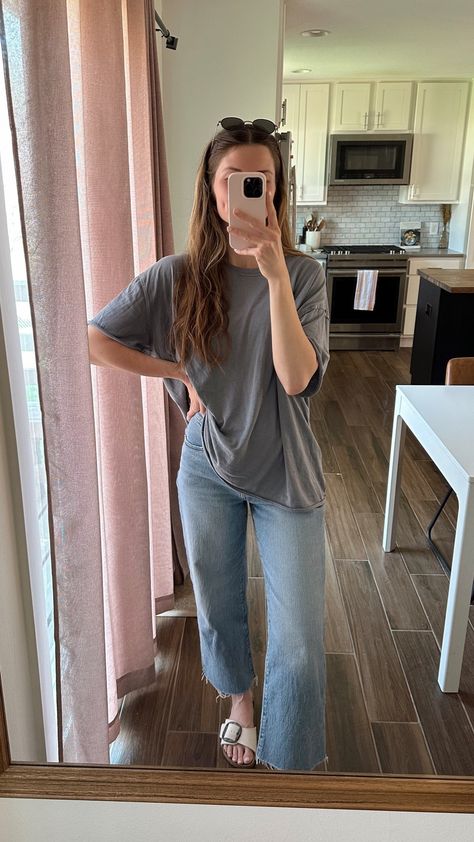 We The Free Nina Tee curated on LTK Nanny Outfit, Jeans Outfit Spring, Legs Outfit, Post Partum Outfits, Mommy Outfits, Cute Lazy Outfits, Cute Simple Outfits, Mom Outfits, Outfits Casuales