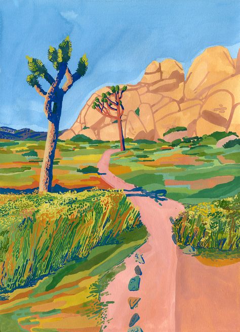 Joshua Tree 2019 — Ariel Lee Paintings Of Mountains, Ariel Lee, Beautiful Landscape Paintings, Contemporary Landscape Painting, Painting Contemporary, Mountain Paintings, Healing Power, Contemporary Landscape, Joshua Tree