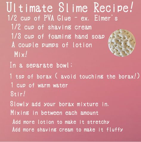 My slime recipe-- enjoy Slime Ingredients List, Slime Station, Slime Hacks, Epic Sleepover, Youtube Videos Ideas, Butter Slime Recipe, Diy Dough, Best Playdough Recipe, Ultimate Slime