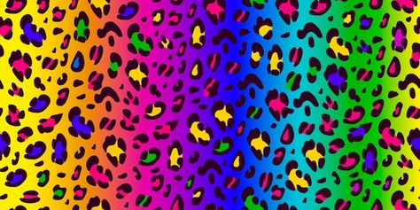 Vector rainbow leopard seamless pattern ... | Premium Vector #Freepik #vector #cheetah #jaguar #leopard #tiger Wallpaper Half Bath, 2000s Background, Rainbow Cheetah Print, Neon Vector, Windows Themes, Jaguar Leopard, Rainbow Leopard Print, Animal Print Wallpaper, Icon Wallpaper