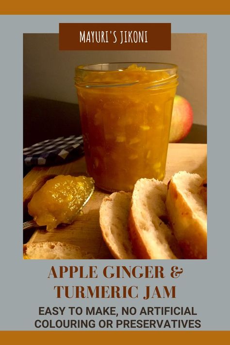 #jam #homemadejam #jelly #applejam #condiment Apple Ginger & Turmeric Jam is easy to make and delicious. This home made apple jam with a bit of fresh ginger and turmeric has no artificial colouring or preservatives. Ginger Jelly Recipe, Recipe Using Apples, Ginger Jam, Apple Cinnamon Muffins, Apple Jam, Condiment Recipes, Ginger Turmeric, Jam And Jelly, Jam Recipe