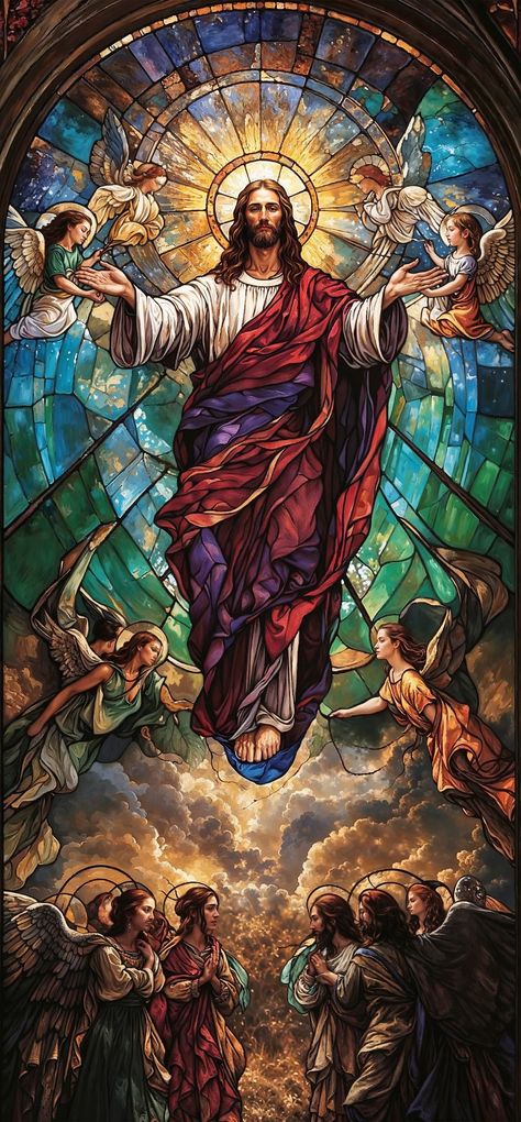 Jesus Stained Glass Art, Mary And Jesus Wallpaper, Wallpaper Iphone Jesus, Catholic Wallpaper Iphone, Jesus Cristo Wallpaper, Jesus Pictures Hd, Jesus Pictures Catholic, Stained Glass Wallpaper, Roman Catholic Art