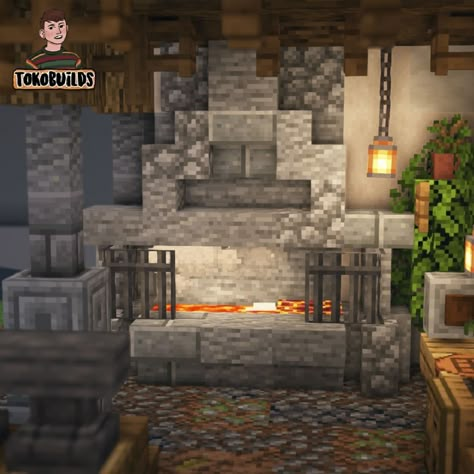 🏚️ A medival Blacksmith ⚒️ ━━━━━━━━━━━━━━━━━━ 👥 17800 ━━━━━━━━━━━━━━━━━━ • Save the post for later ☑️ • Comment your opinion ☑️ • Share… | Instagram Minecraft Shops, Minecraft City Buildings, Minecraft Interior, Minecraft Structures, Minecraft House Plans, Minecraft House Tutorials, Diy Minecraft, Cool Minecraft Houses, Cute Minecraft Houses