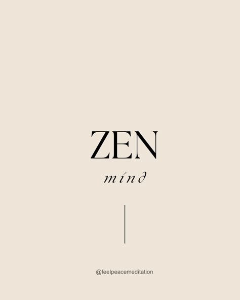 Zen Mind is a state of pure awareness, free from attachments, judgments, and preconceived notions. It is often called “beginner’s mind,” a way of seeing the world with openness, curiosity, and receptivity, as if encountering everything for the first time. In this state, there is no separation between the observer and the observed, no barriers of thought or ego to distort reality. Zen mind is not something to be attained but uncovered through practice, as it is our natural state when we let go... Zen Mindset, Men Vision Board, Zen Images, Zen Logo, Zen Sand, Podcast Artwork, Yoga Artwork, Zen Words, Zen Aesthetic