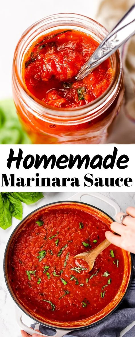 Marinara Sauce From Scratch, Comforting Recipes, Pizza Sauces, Delicious Sauces, Homemade Marinara Sauce, Spreads Recipes, Sauces Recipes, Marinara Recipe, Savory Recipe