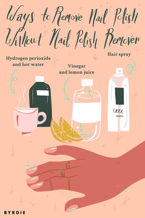 What To Use Instead Of Nail Polish Remover, How To Take Nail Polish Off Without Nail Polish Remover, How To Remove Nail Polish With Remover, How To Take Off Nail Polish, How To Take Nail Polish Off, Make Nail Polish, Natural Nail Polish Remover, How To Make Nail Polish Remover, Drying Nail Polish Quickly