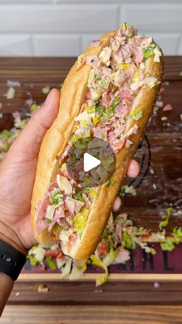 Jordan Hanger on Instagram: "Chopped Italian sandwiches 🔥   This chopped Italian sandwich is super easy to make and really tasty. No wonder it has gone viral all over social media!  For full details on ingredients check out my website or click the link in my bio 👊   #choppeditaliansandwich #italiansub #sandwich" Chop Club Sandwich, Chop Chop Sandwich, Chopped Italian Sandwich Video, Best Sandwiches For Dinner, Chopped Italian Sandwich Wrap, Italian Sub Chopped Sandwiches, Viral Chopped Italian Sandwich, Chopped Club Sandwich, Chopped Sub Sandwich