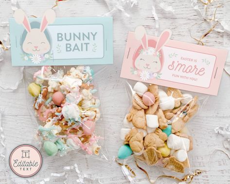 Bunny Bait Printable Tags, Bunny Bait Printable, Easter Bag Toppers, Sprinkle Theme, Easter Goodie Bags, Class Treats, Senior Crafts, Creative Easter Baskets, Bunny Bait