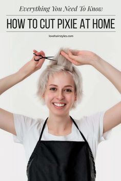 Trim Your Own Hair, Cut Hair At Home, Cut Your Own Hair, Self Haircut, Cut Own Hair, Short Spiky Haircuts, Makeup Bridesmaid, How To Cut Your Own Hair, Short Hair Tutorial