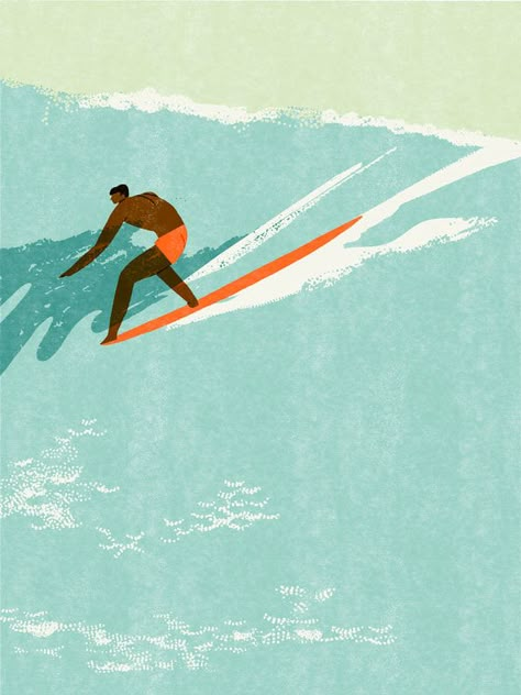 Surf Drawing, Surf Artwork, 3d Sphere, Sports Painting, Wave Illustration, Japanese Watercolor, Beach Boy, Water Drawing, Matchbox Art