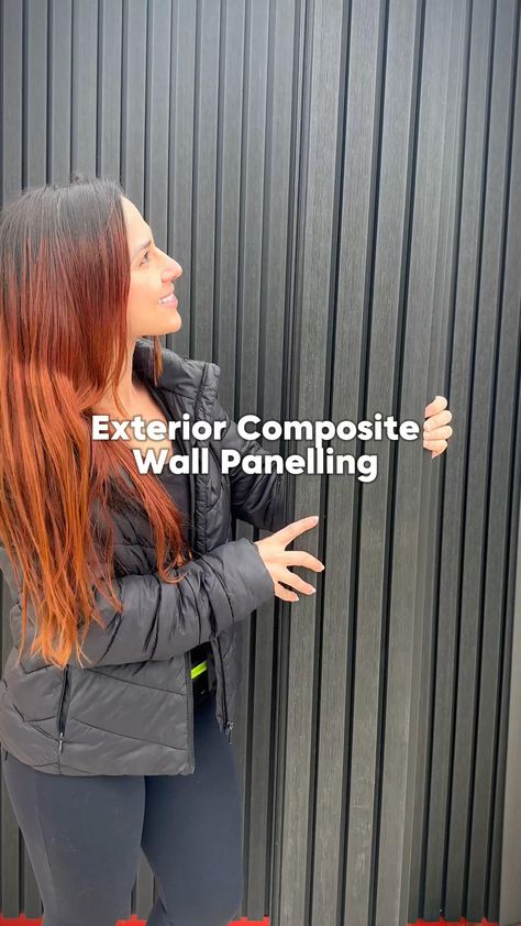 Available in a variety of wooden styles, our external wall cladding is built to endure all weather conditions including rain, UV rays and harsh temperature Outside Feature Wall Ideas, Cladding Panels Exterior, Outdoor Panelling Ideas, Pvc Cladding Exterior, Outdoor Wall Paneling Ideas, Garden Room Cladding, Exterior Wall Cladding Texture, Composite Cladding Exterior, Wood Panel Exterior