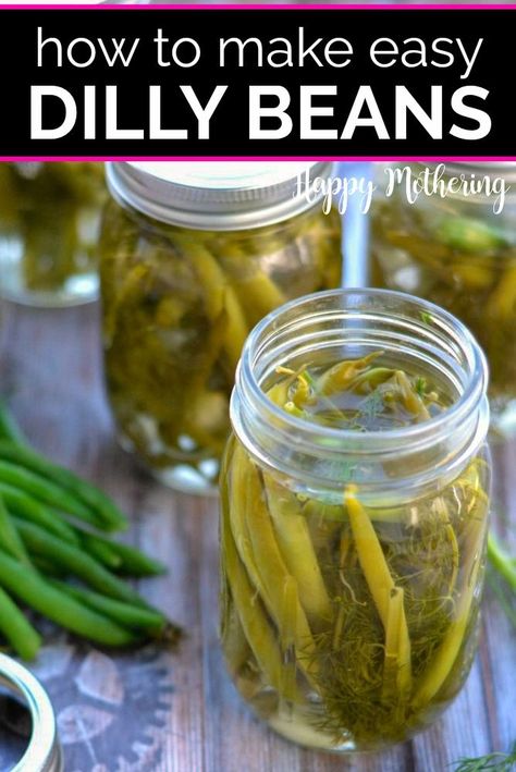 Dill Green Beans Canned, Easy Refrigerator Dilly Beans, Dilled Green Beans, Dilly Green Beans, Pickled Green Bean Recipes, Pressure Canning Green Beans, Pickled Beans, Pickled Recipes, Newest Recipes