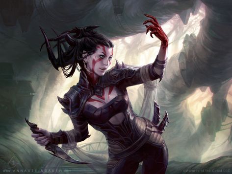 Mtg Vampire, Shadar Kai, Art Vampire, Mtg Art, Vampire Art, Fantasy Portraits, Dungeons And Dragons Characters, Wizards Of The Coast, Magic Art