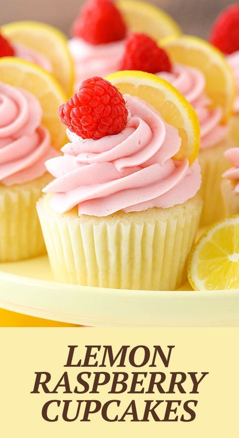 These Lemon Raspberry Cupcakes are moist, light and some of my favorite flavors for spring! An easy and beautiful cupcake recipe! Moist Lemon Cupcakes, Lemon Raspberry Cupcakes, Frost Cupcakes, Raspberry Buttercream Frosting, Raspberry Cupcakes, Raspberry Buttercream, Oreo Cupcakes, Valentine Desserts, Cheesecake Cupcakes