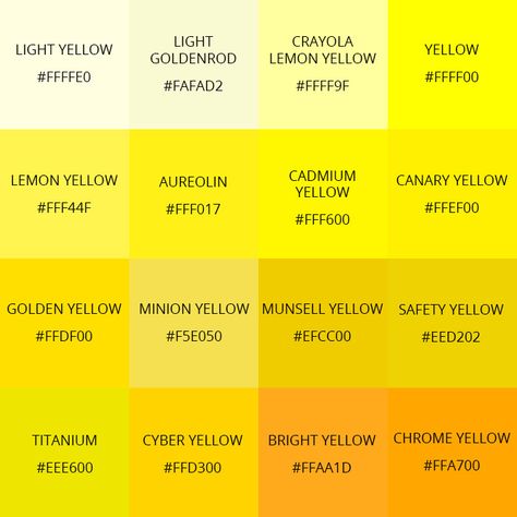 Red Color Names, Shades Of Red Color, Shades Of Yellow Color, Yellow Palette, Color Symbolism, Hex Color Palette, Color Palette Challenge, Color Palette Yellow, Red Color Schemes