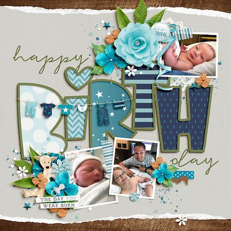 Coming Home From Hospital Scrapbook Page, Birth Scrapbook Layouts, Sonogram Scrapbook Page Ideas, Scrapbook For Baby Boy, Baby Scrapbook Pages Layouts, Baby Shower Scrapbook Ideas, Toddler Scrapbook Ideas, Scrapbook Ideas Baby Girl, Baby Girl Scrapbook Ideas