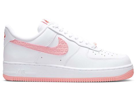 Women's Nike Air Force 1 Low VD Valentine's Day (2022) Sneakers in White/Atmosphere/University Red. Nike Skateboarding, Nike M2k, Top Backpacks, Nike Basketball Shoes, Nike Air Force 1 Low, Hot Sneakers, Nike Shoes Women, Air Force 1 Low, Nike Blazer