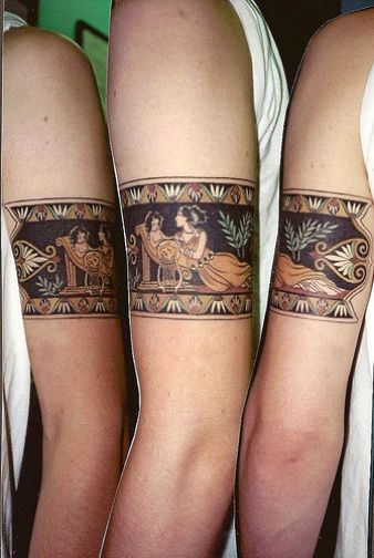 People With Tattoos, Women With Tattoos, Ancient Art Tattoo, Band Tattoos, Greek Mythology Tattoos, Tattoo Trend, Egyptian Tattoo, Mythology Tattoos, Greek Tattoos