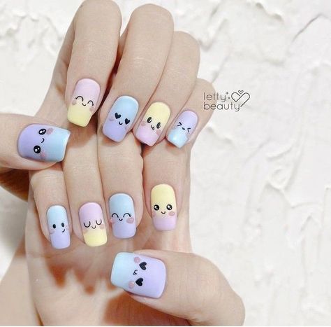 Nail Art For Kids Easy, Summer Nails Nail Art, Summer Nails Simple, Nail Art Aesthetic, Summer Nails 2024, Kids Nail Designs, Quick Nail Art, Nail Art For Kids, Simple Nail Art