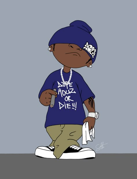 Dope Cartoons, Hip Hop Artwork, Cholo Art, Rapper Art, Image Swag, Comic Style Art, Graffiti Characters, Swag Cartoon, Graffiti Cartoons