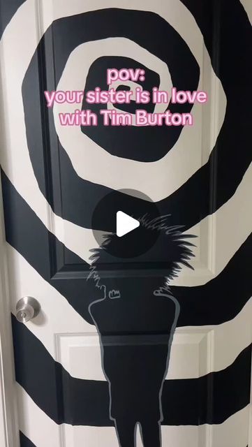 Gothic & Witchy Vibes on Instagram: "Tim Burton room 🖤

Credits: sarabeccav on TT

#timburton #halloween #spookyart" Tim Burton Kitchen, Tim Burton Door Decorations, Tim Burton Room Ideas Bedrooms, Tim Burton Movie Quotes, Tim Burton Bedroom Ideas, Tim Burton Halloween Decorations, Tim Burton Themed Room, Tim Burton Party Decorations, Tim Burton Room Ideas