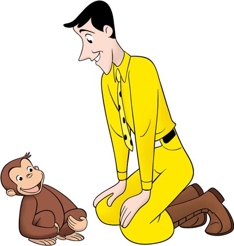 Curious George And Man In The Yellow Hat, Curious George Cartoon, Man In The Yellow Hat, Rugrats Cartoon, Curious George Birthday Party, Curious George Party, Curious George Birthday, Blue Nose Friends, Barrel Of Monkeys