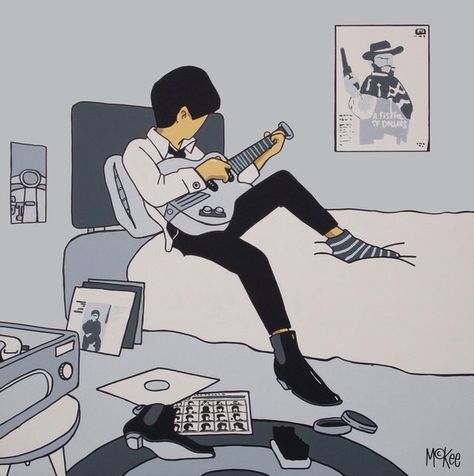 Pete McKee 64 Beats Pete Mckee, Band Aesthetic, Beatle Boots, Drawing Help, Beatles Pictures, Wise Guys, Poster Inspiration, Kiss Art, Vinyl Record Art