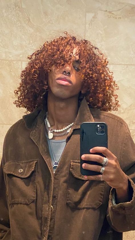 Outfit For Ginger Hair, Black Men Curly Hair, Natural Hair Men, Hair Dye Tips, Men Hair Color, Ginger Men, Black Men Hairstyles, Curly Hair Men, Hair Reference