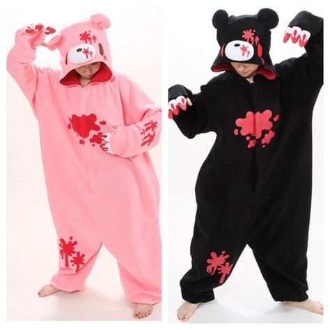 Matching Onesies, Costume For Men, Funny Costume, Funny Pajamas, Bear Attack, Hello Kitty Videos, Onesie Costumes, Gloomy Bear, Cute Couple Halloween Costumes