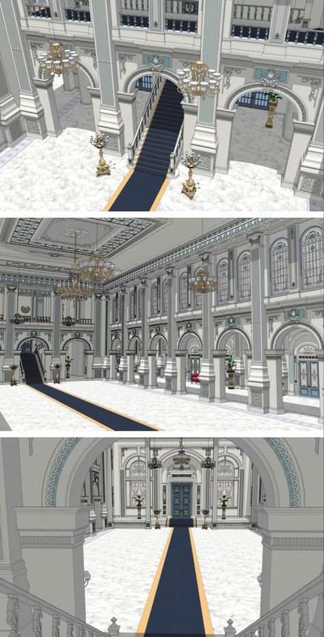 Palace Reference, Inside Castle, Anime Places, Architecture Design Sketch, Minecraft Architecture, Fantasy House, Fantasy City, Fantasy Castle, Fantasy Places