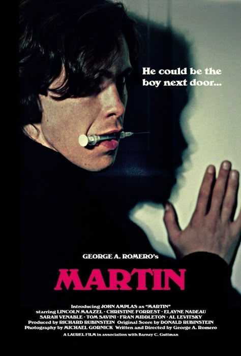 Martin (1977) - George A. Romero Martin 1977, Martin Movie, Tom Savini, George Romero, Vampire Film, Slasher Movies, I Love Cinema, Horror Posters, Movies And Series