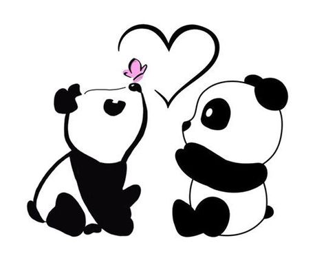 Tiny Panda, Hugging Drawing, Cute Panda Drawing, Panda Hug, Relationship Drawings, Cat Tattoo Ideas, Panda Tattoo, Panda Drawing, Tattoo Design Book